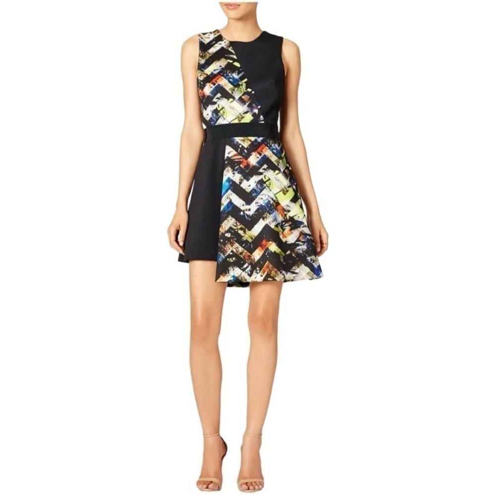 MILLY Sleeveless High Low Dress with side zipper. Size 12.